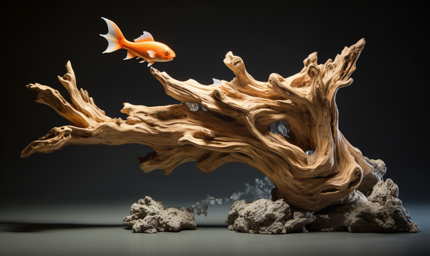 a_piece_of_driftwood_in_an_aqaurium_with_fish