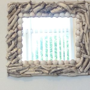 Driftwood and Sea Shell Mirror - Shabby Chic Wall Decoration (8)