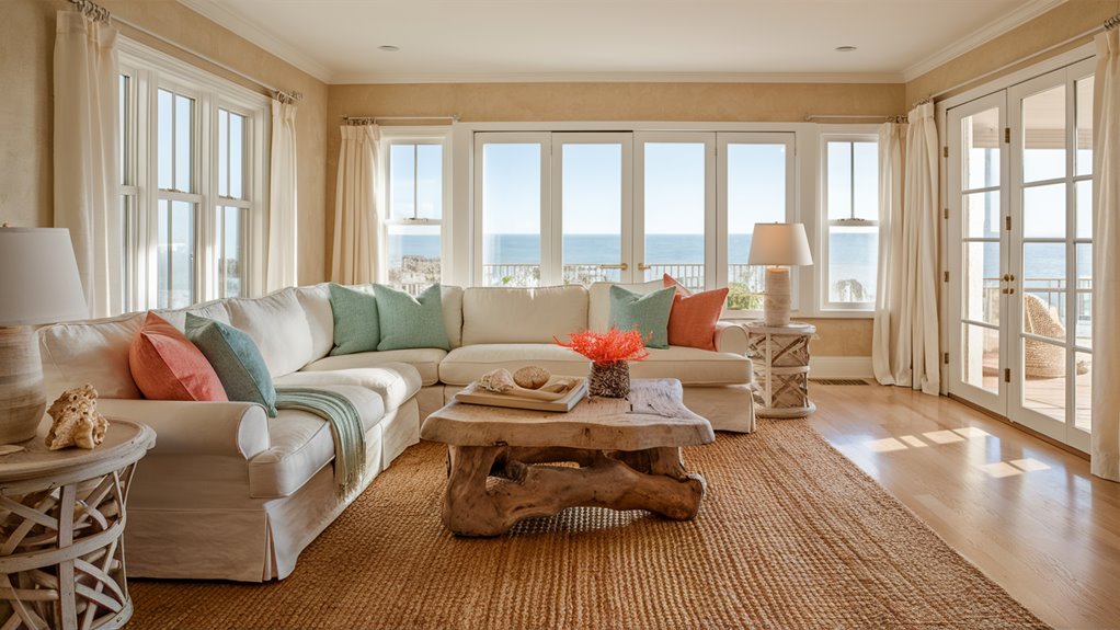 beachy coastal living room