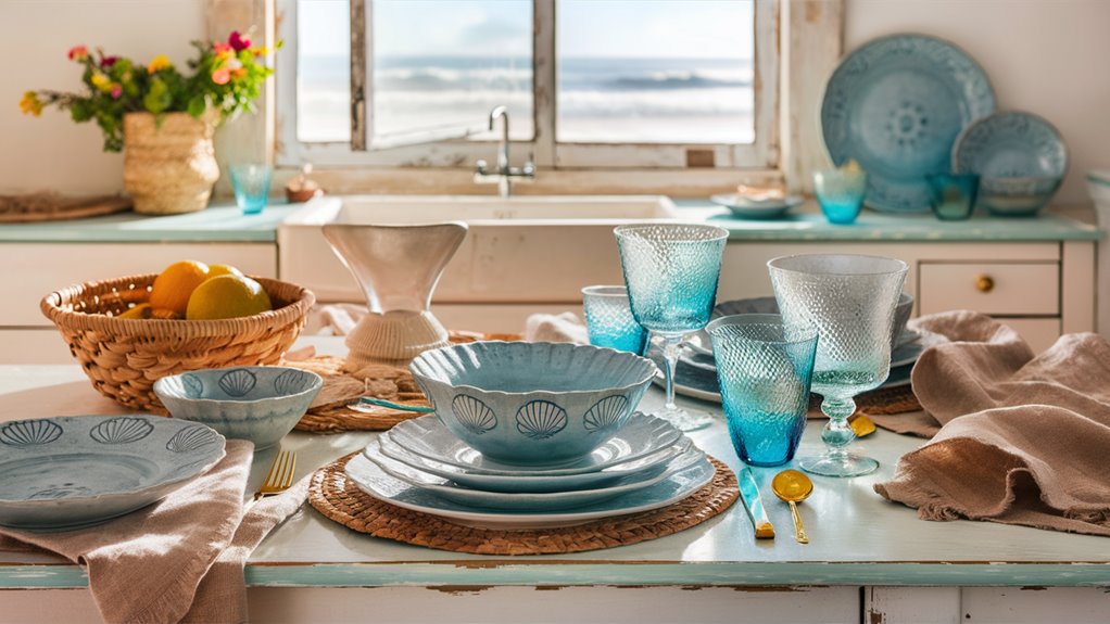 seaside tableware choices available